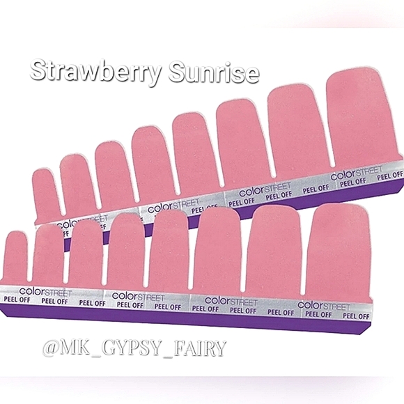 Last chanceColor Street Strawberry Sunrise Limited Edition Pink Shimmer Pedicure - Picture 4 of 9